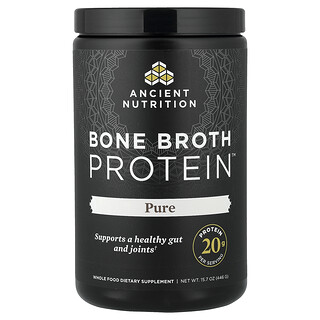 Ancient Nutrition, Bone Broth Protein™, Pure, 15.7 oz(446 g)