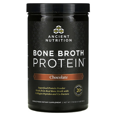 

Dr. Axe / Ancient Nutrition Bone Broth Protein Chocolate 1.1 lb (17.8 oz)