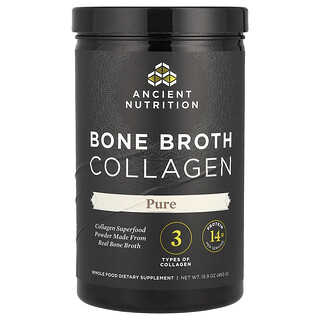 Ancient Nutrition, Bone Broth Collagen, Pure, 15.9 oz (450 g)