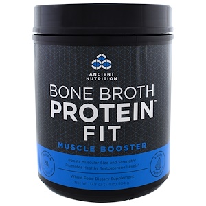 Отзывы о Dr. Axe / Ancient Nutrition, Bone Broth Protein Fit, Muscle Booster, 17.8 oz (504 g)