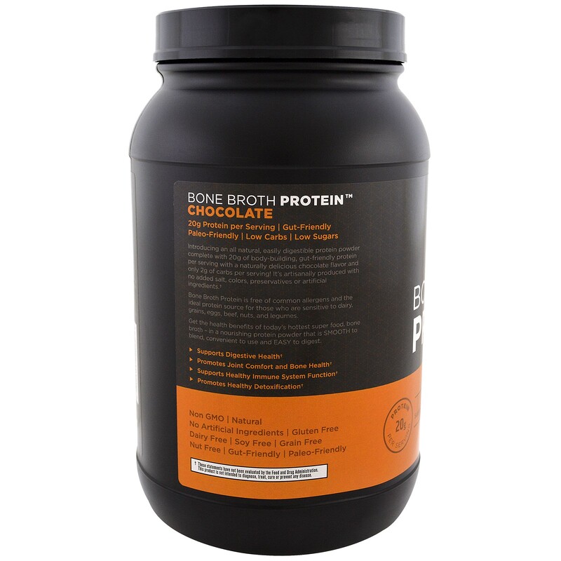 Dr. Axe / Ancient Nutrition, Bone Broth Protein, Chocolate, 2.22 lbs