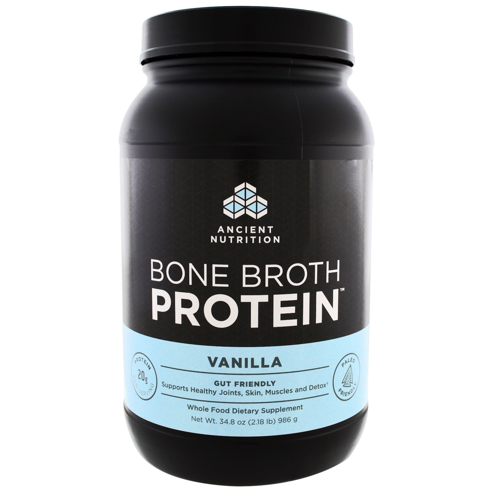 Dr. Axe / Ancient Nutrition, Bone Broth Protein, Vanilla ...
