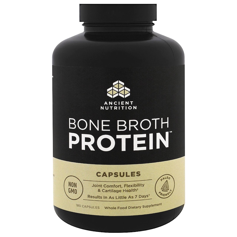 Dr. Axe / Ancient Nutrition, Bone Broth Protein, 180 Capsules iHerb