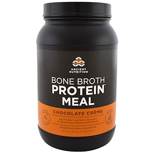 Отзывы о Dr. Axe / Ancient Nutrition, Bone Broth Protein Meal, Chocolate Creme, 28.6 oz (811 g)