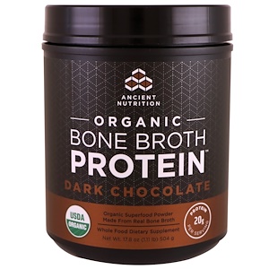 Отзывы о Dr. Axe / Ancient Nutrition, Organic Bone Broth Protein, Dark Chocolate, 1.1 lbs (504 g)