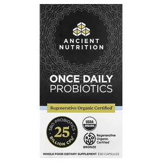Ancient Nutrition, Пробиотики для приема один раз в день, 30 капсул