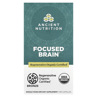 Ancient Nutrition‏, מוח ממוקד, 90 כמוסות