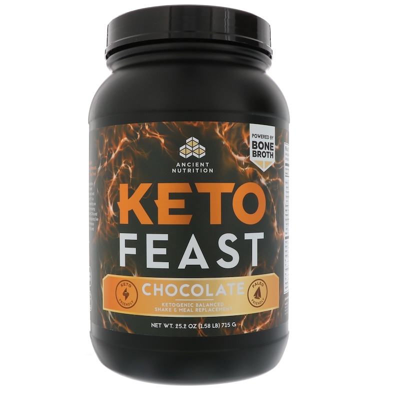 Dr. Axe / Ancient Nutrition, Keto Feast, Ketogenic Balanced Shake