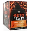 Dr. Axe / Ancient Nutrition, Keto Feast, Ketogenic Balanced Shake & Meal Replacement, Chocolate, 12 Single Serve Packets, 1.69 oz (48 g) Each