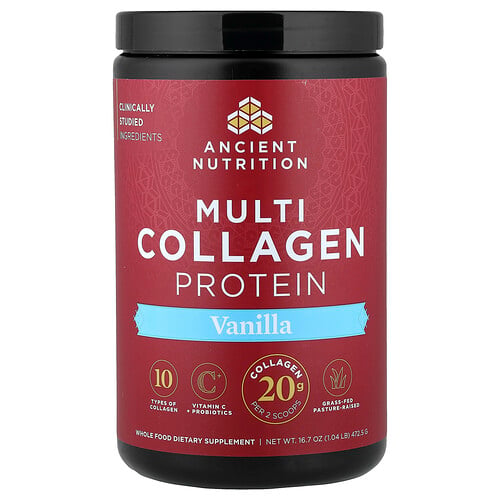 Ancient Nutrition, Multi Collagen Protein, Vanille, 472,5 g (1,04 lb.)