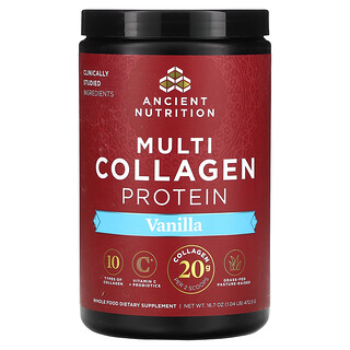 Ancient Nutrition, Multicollageenproteïne, vanille, 472,5 g