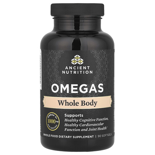 Ancient Nutrition Omegas, Whole Body, 90 Softgels