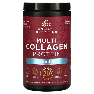 

Dr. Axe / Ancient Nutrition Multi Collagen Protein Vanilla 8.9 oz (252 g)