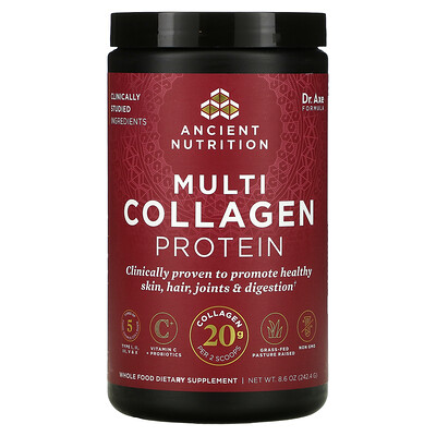 Dr. Axe / Ancient Nutrition Multi Collagen Protein Unflavored 8.6 oz (242.4 g)