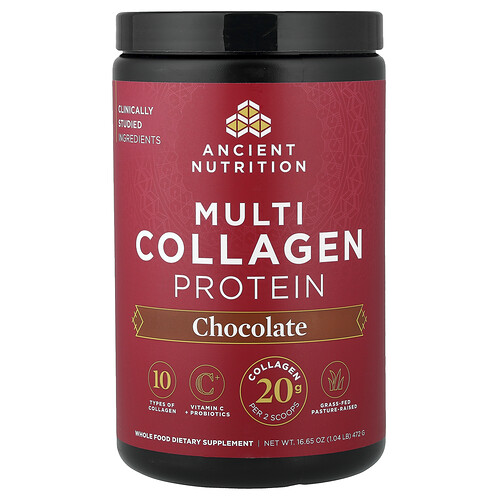 Ancient Nutrition, Multi Collagen Protein, Schokolade, 472 g (1,04 lb.)