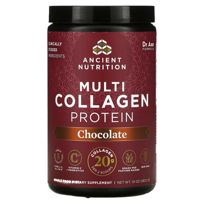 Dr. Axe / Ancient Nutrition Multi Collagen Protein Chocolate 10 oz (283.2 g)
