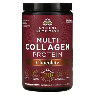 Dr. Axe / Ancient Nutrition, Multi Collagen Protein, Chocolate, 10 oz (283.2 g)
