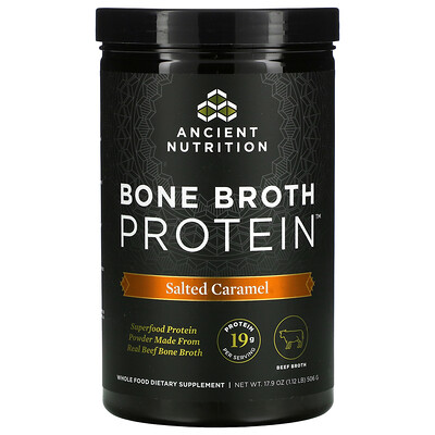 

Dr. Axe / Ancient Nutrition Bone Broth Protein, Salted Caramel, 1.18 lb (540 g)