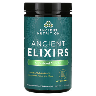 Dr. Axe / Ancient Nutrition, Ancient Elixirs, Superfood Matcha, 214 g (7,5 oz.)