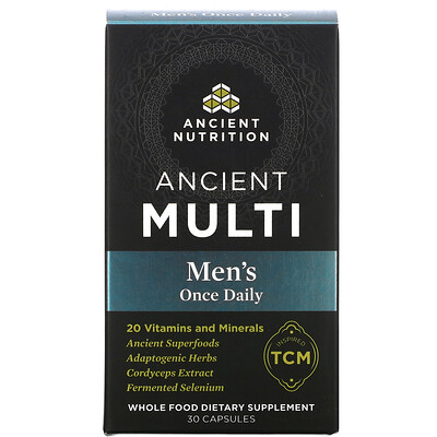 Dr. Axe / Ancient Nutrition Ancient Multi, Men's One Daily, 30 Capsules