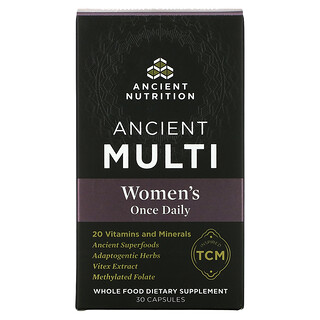 Dr. Axe / Ancient Nutrition, Ancient Multi, Women's Once Daily, 30 Capsules