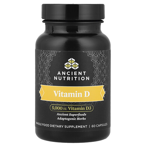Ancient Nutrition, Vitamin D, 60 Capsules