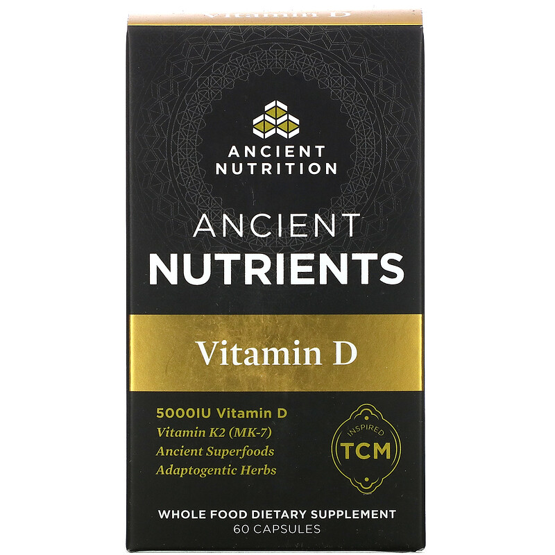 Dr. Axe / Ancient Nutrition, Ancient Nutrients, Vitamin D, 5000 IU, 60