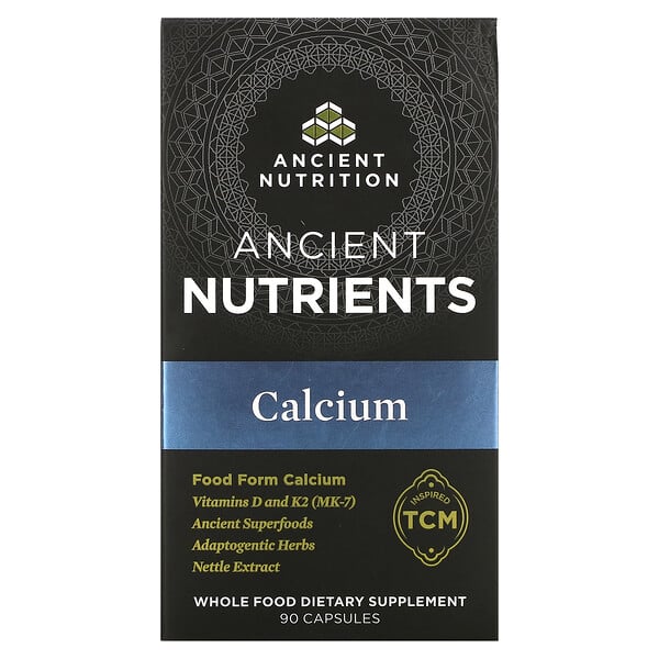Dr. Axe / Ancient Nutrition, Calcium, 90 Capsules