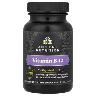 Ancient Nutrition, Vitamina B12, 30 cápsulas