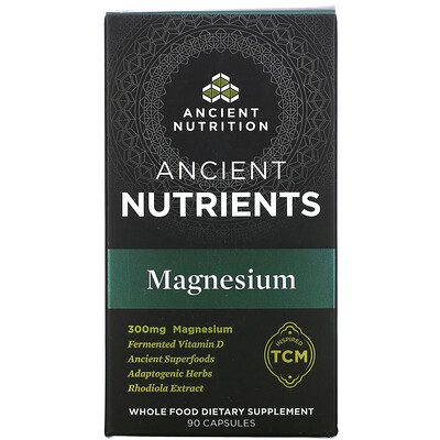 Dr. Axe / Ancient Nutrition Ancient Nutrients, Magnesium, 300 mg, 90 Capsules