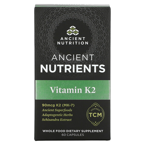 Dr. Axe / Ancient Nutrition, Ancient Nutrients, Vitamin K2, 6 Capsules