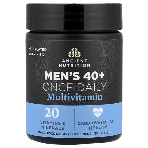 Ancient Nutrition Men's 40+ Once Daily Multivitamin, 30 Capsules