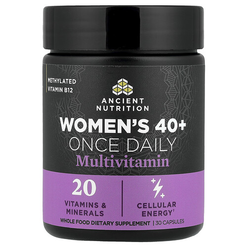 Ancient Nutrition, Πολυβιταμίνη για γυναίκες 40+, 30 κάψουλες, μία φορά την ημέρα