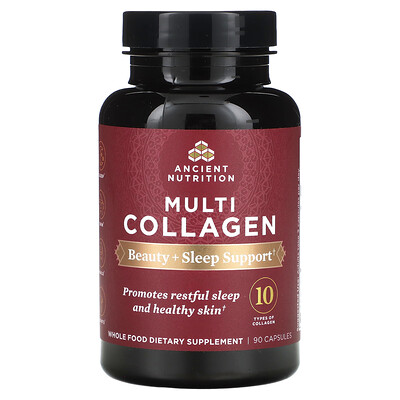 Product Image for Ancient Nutrition, Multi Collagen, Beauty + Sleep Support, 90 Capsules