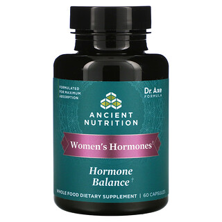 Dr. Axe / Ancient Nutrition, 女性用ホルモンズ、ホルモンバランス、60粒