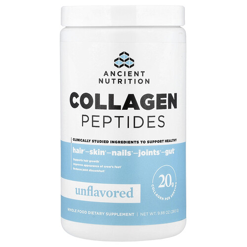 Ancient Nutrition, Collagen Peptides, Unflavored, 9.88 oz (280 g)