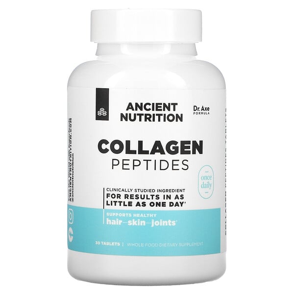 Dr. Axe / Ancient Nutrition, Collagen Peptides, 30 Tablets