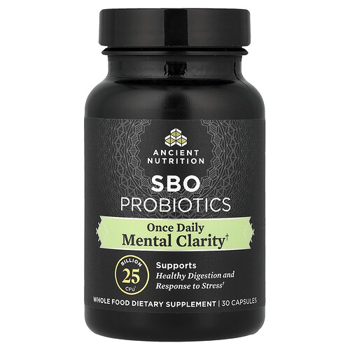 Ancient Nutrition, SBO Probiotics, Mental Clarity, Once Daily, 30 Capsules