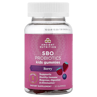 Ancient Nutrition, SBO Probiotics, Pour enfants, Baie, 5 milliards d'UFC, 30 gommes