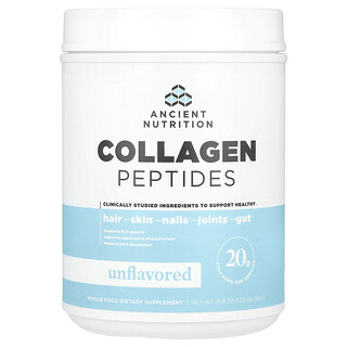 Ancient Nutrition, Péptidos de colágeno, Sin sabor, 560 g (1,23 lb)
