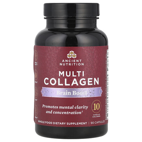Ancient Nutrition, Multi Collagen, Brain Boost, 90 Kapseln