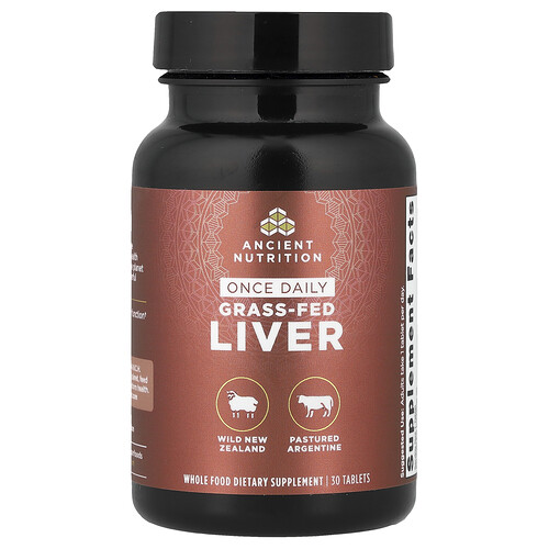 Ancient Nutrition, Once Daily Grass-Fed Leber, 30 Tabletten
