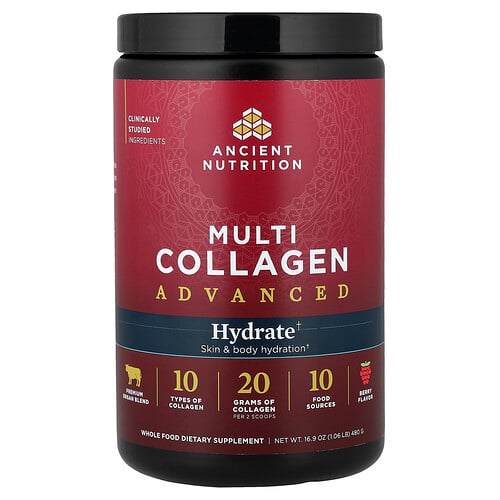 Ancient Nutrition, Multi Collagen Advanced, Hydrate, Berry, 16.9 oz (480 g)