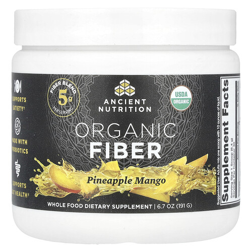 Ancient Nutrition Organic Fiber, Pineapple Mango , 6.7 oz (191 g)