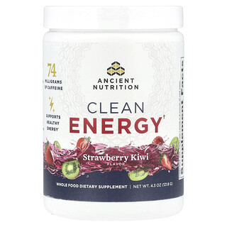 Ancient Nutrition, Чиста енергия, ягодово киви, 121,8 g (4,3 oz)