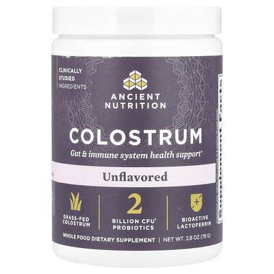 Ancient Nutrition, Colostrum, Unflavored, 2.8 oz (78 g)