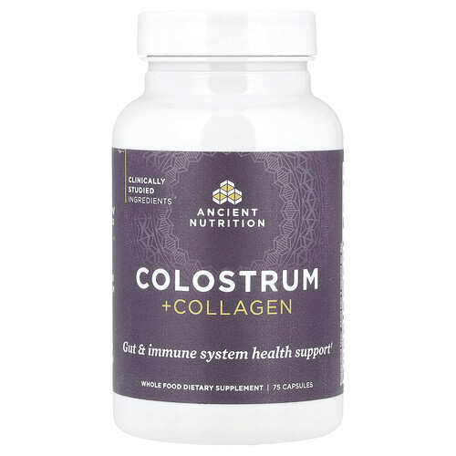 Ancient Nutrition, Colostrum + Collagen, Kolostrum + Kollagen, 75 Kapseln