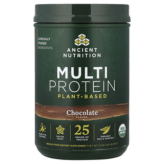 Ancient Nutrition, Berbilang Protein, Berasaskan Tumbuhan, Coklat, 1.29 lb (587 g)