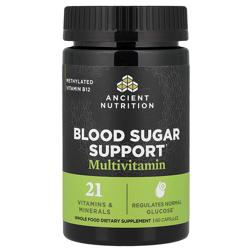 Ancient Nutrition Blood Sugar Support Multivitamin, 60 Capsules