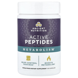 Ancient Nutrition, Aktif Peptitler, Metabolizma, 60 Kapsül
